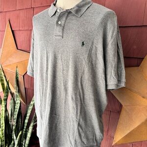 Polo Ralph Lauren Gray Collared Short Sleeve Polo Shirt Mens Size XL